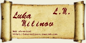 Luka Milinov vizit kartica